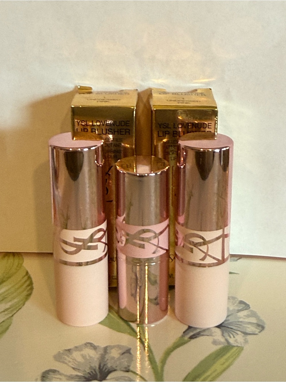 Yves Saint Laurent Soft Pink & Gold Lipstick Trio